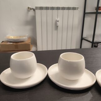 Servizio da caffe da 6 bianco moderno