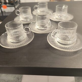 servizio da caffè in vetro