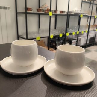 Servizio da cappuccio da 6 bianco moderno