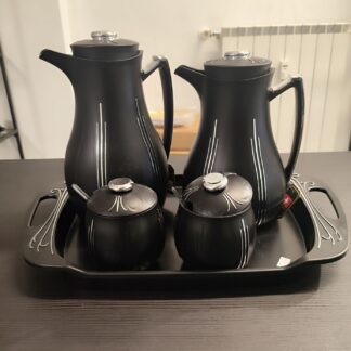set thermos latte caffe 5 pcs swiss koch nero