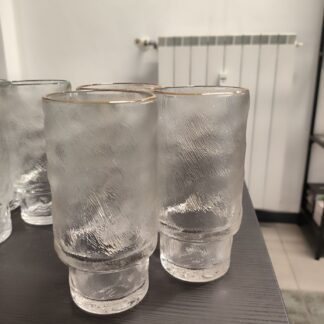 servizio di bicchieri da 6 satinato alto profilo oro