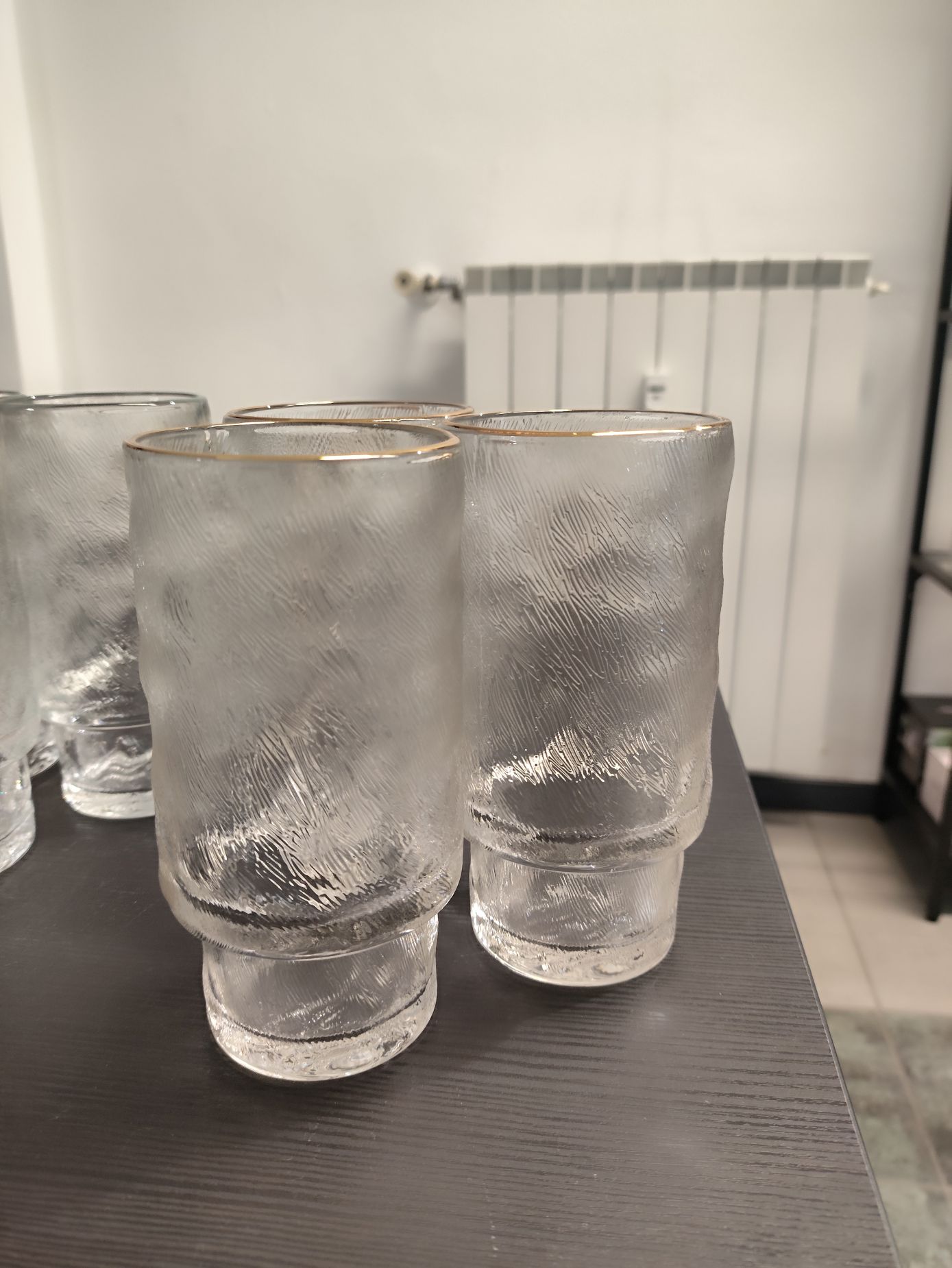 servizio di bicchieri da 6 satinato alto profilo oro servizio di bicchieri da 6 satinato alto profilo oro