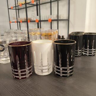 servizio di bicchieri da the da 12 elegante 3 colori misti