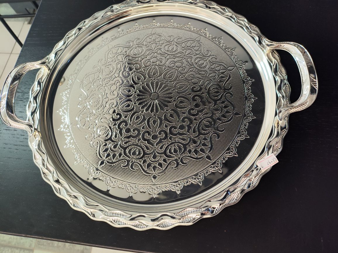 vassoio rotondo silver da 45cm vassoio rotondo silver da 45cm